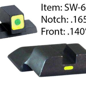 AMERIGLO CAP SIGHTS S&W M&P PROGLO LIME FRONT LUMI PAINTED REAR