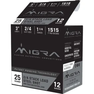 MIGRA STAXD STEEL AMO 12GA 3IN 1.25OZ 4-6 SHOT 10-25RD BOXES