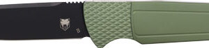 COBRATEC VIPER AUTO FOLDER - 3.12" OD GREEN/STN D2 BLK BLD