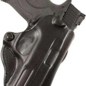 DESANTIS MINI SCABBARD HOLSTER - RH OWB LEATHER 1911 4-4.25 BL