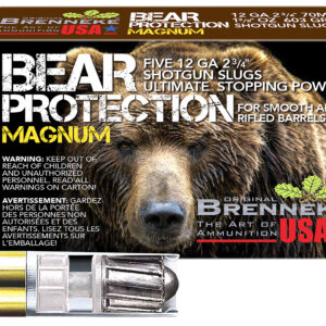 Brenneke SL122BPM Bear Protection  12Gauge 2.75" 1 3/8oz Slug Shot 5 Per Box/50 Case
