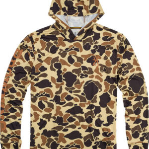 BROWNING HOODED L-SLEEVE TECH - T-SHIRT VINTAGE TAN LG