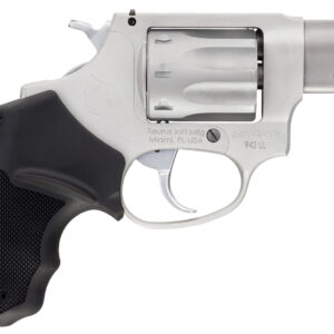 Taurus 2942039UL 942 Ultra-Lite 22 LR 8rd 3" Matte Stainless Finish Barrel, Matte Stainless Finish Cylinder, Stainless Anodized Finish Aluminum Frame & Finger Grooved Black Polymer Grip