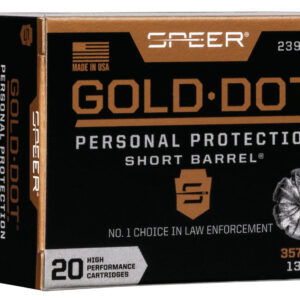 Speer 23917GD Gold Dot Personal Protection Short Barrel 357Mag 135gr Hollow Point 20 Per Box/10 Case