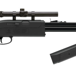Crosman CLGY1000KT Legacy 1000 Air Rifle Pump 177 Black Rifled Steel Barrel, Black Receiver, Black Fixed All Weather Stock, Crossbolt Safety, Includes 4x15mm Scope