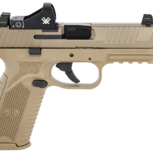 FN 66100847 509 Tactical 9mm Luger 10+1 4.50" Threaded Barrel, Flat Dark Earth Polymer Frame w/Mounting Rail, Optic Cut FDE Stainless Steel Slide,  No Manual Safety, Includes Viper Red Dot