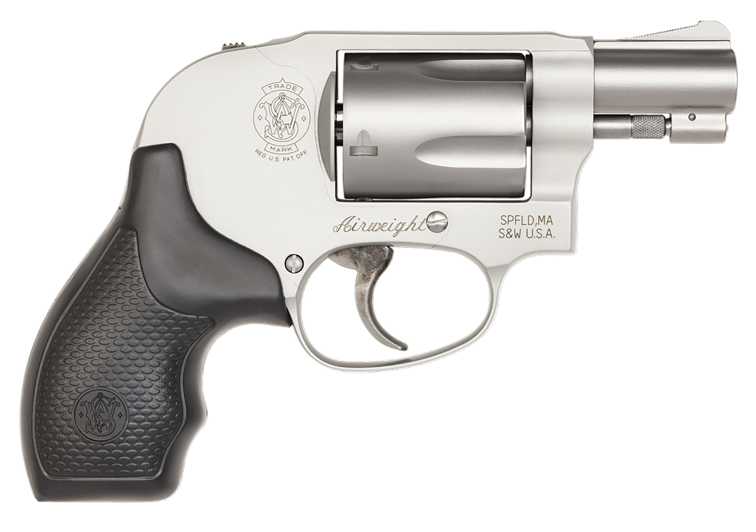 Smith & Wesson 163070 Model 638 *CA Compliant 38 Special + P 5 Shot 1.88" Stainless Steel Barrel/Cylinder, Matte Silver Aluminum Alloy J-Frame, Polymer Grip, Internal Lock, Concealed Hammer - Ark-La-Tex Armory