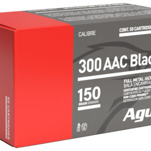 Aguila 1E300110   300Blackout 150gr Full Metal Jacket Boat Tail 50 Per Box/20 Case