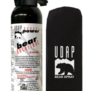 UDAP 15HP Magnum Bear Spray  OC Pepper Range Up to 35 ft 9.20 oz Includes Hip Holster