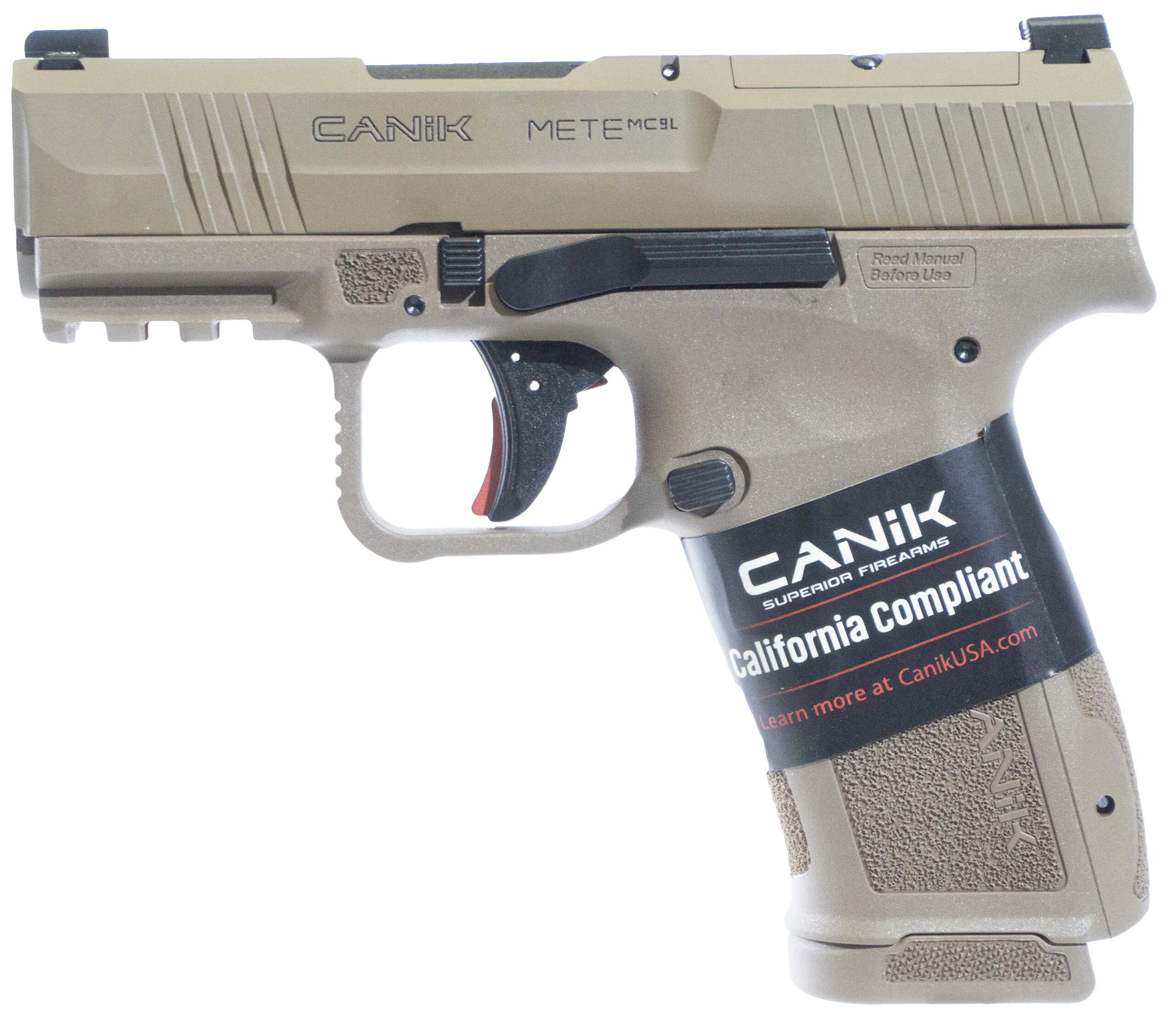 Canik Mete MC9L Flat Dark Earth 9mm 3.18″ Barrel 10-Rounds CA Compliant